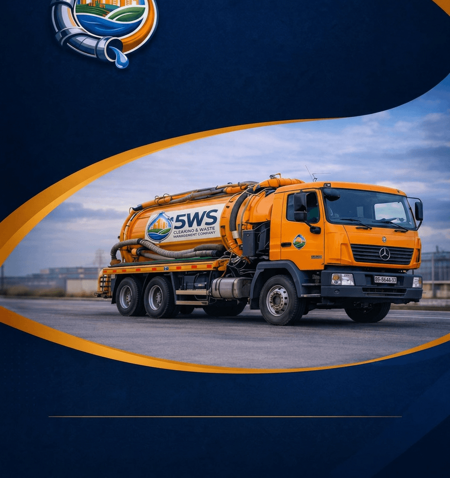5WS branded sanitation vacuum truck